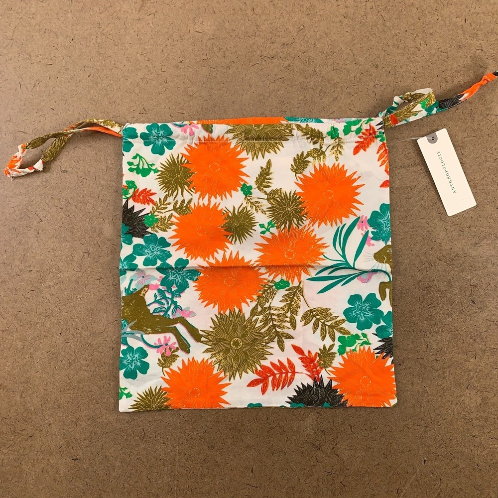 Cally Conway for Anthropologie Colorful Cotton 10"W  11.75"H Gift Bag NWT